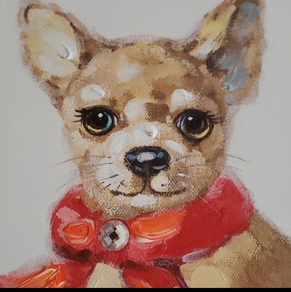 Canvas Art painting of a two Chihuahua Dogs - Picture 5 of 10